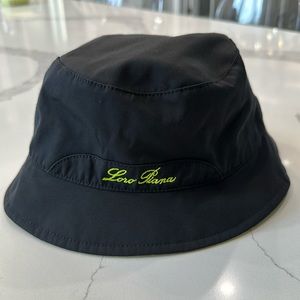 Loro Piana Bucket Hat Black with green letters